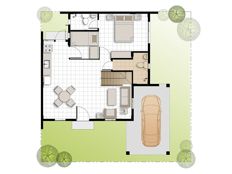 Ella with Carport and Balcony Floor Plan | Ground Floor