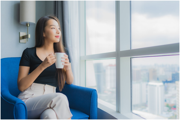 women in her condominium unit