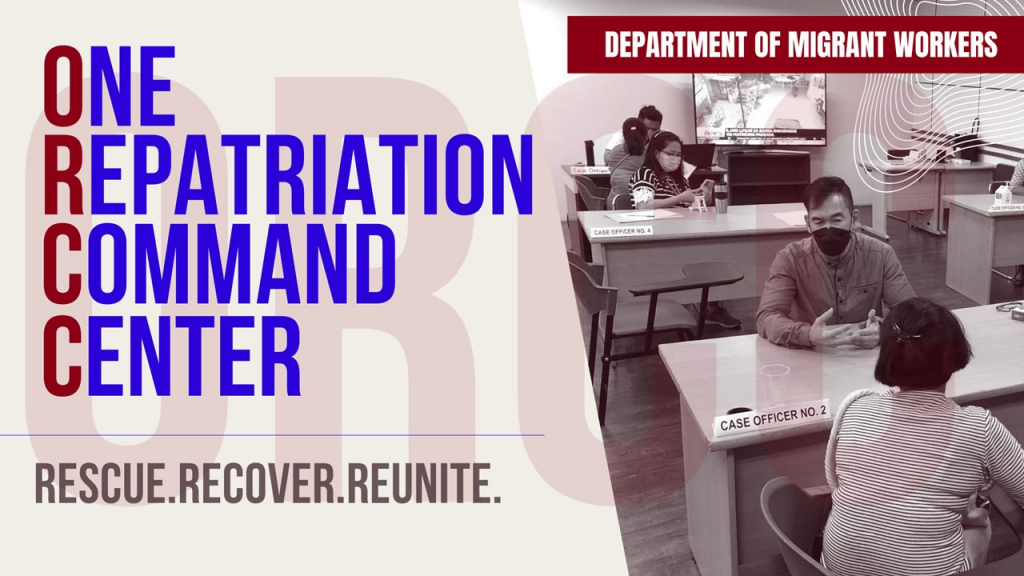 One Repatriation Command Center - Repatriation Center for OFWs