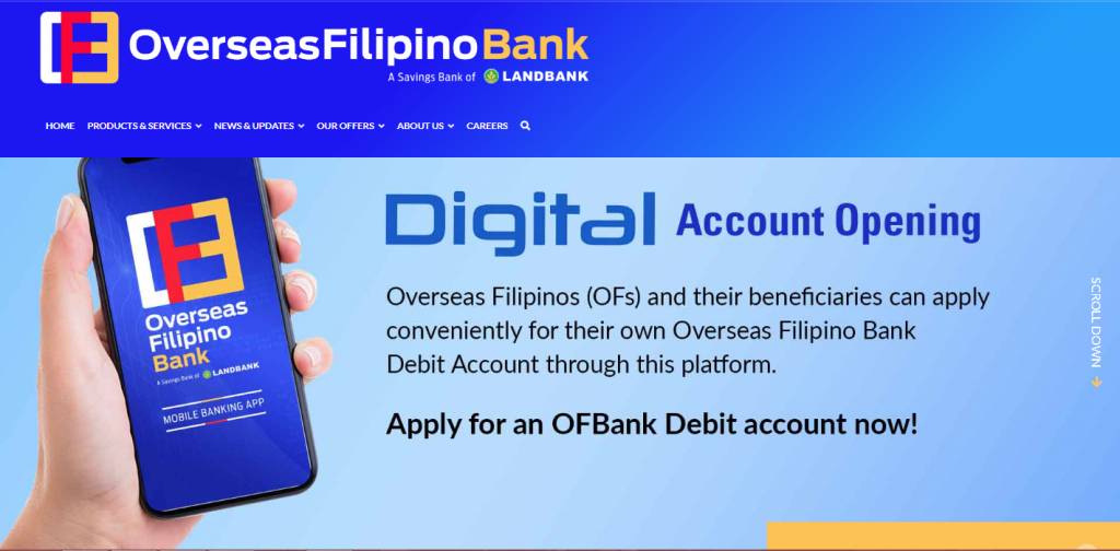 how to open account in ofw bank online
