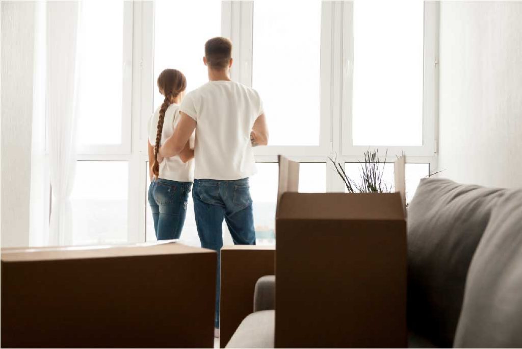 couple in their condominium unit