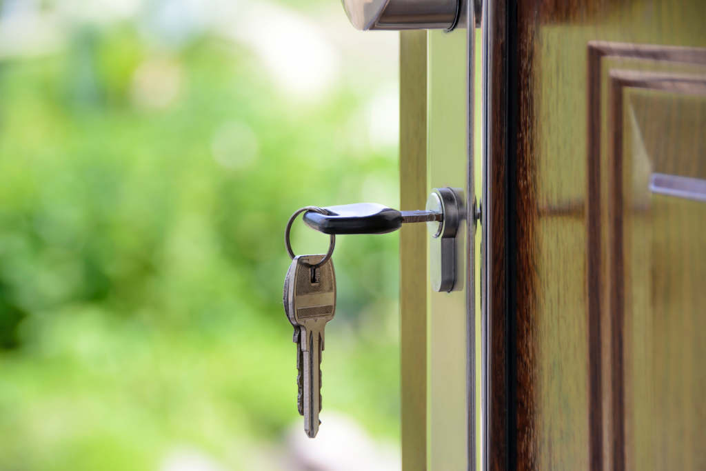 door and a key