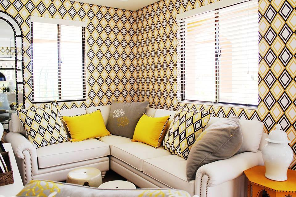 pattern wallpaper living area design