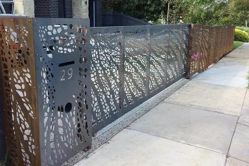 Etched Metal Fence Design
