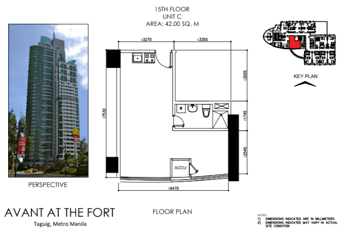 avant studio unit floor plan