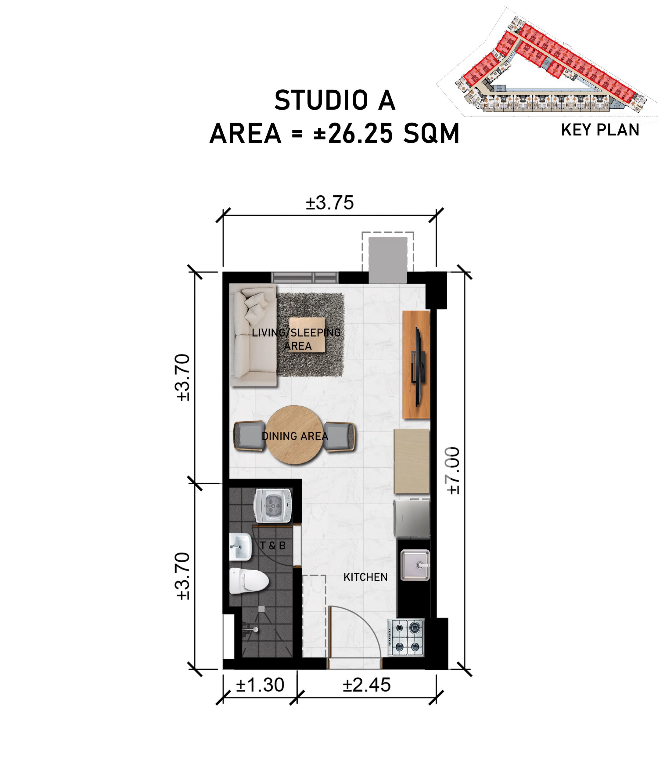 canyon hill studio unit lay out