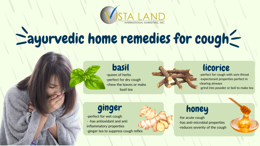 ayurvedic home remedies for cough infographics