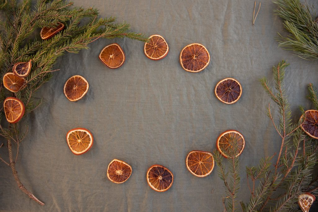 dried orange garland